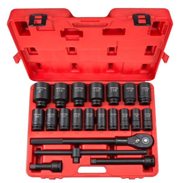 Tekon 3/4 Inch Drive Deep 6-Point Impact Socket Set