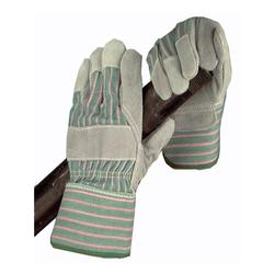 Shoulder Split Leather Palm Work Glove Rubberized Cuff